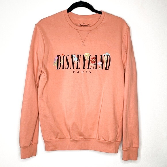 Disney | Sweaters | Nwt Disneyland Paris Official Pink Crewneck L | Poshmark